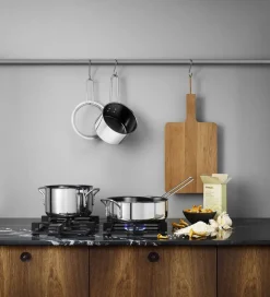 Stainless Steel Kasserolle 1,8 l keramisk Slip-Let® belægnin