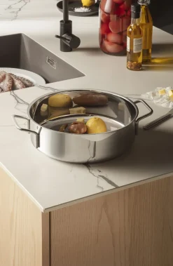 Stainless Steel Sautergryde 28 cm med 2 greb