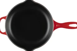 Stegepande i støbejern 23cm Cerise