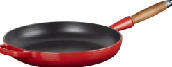 Stegepande m/træht 28cm Cerise