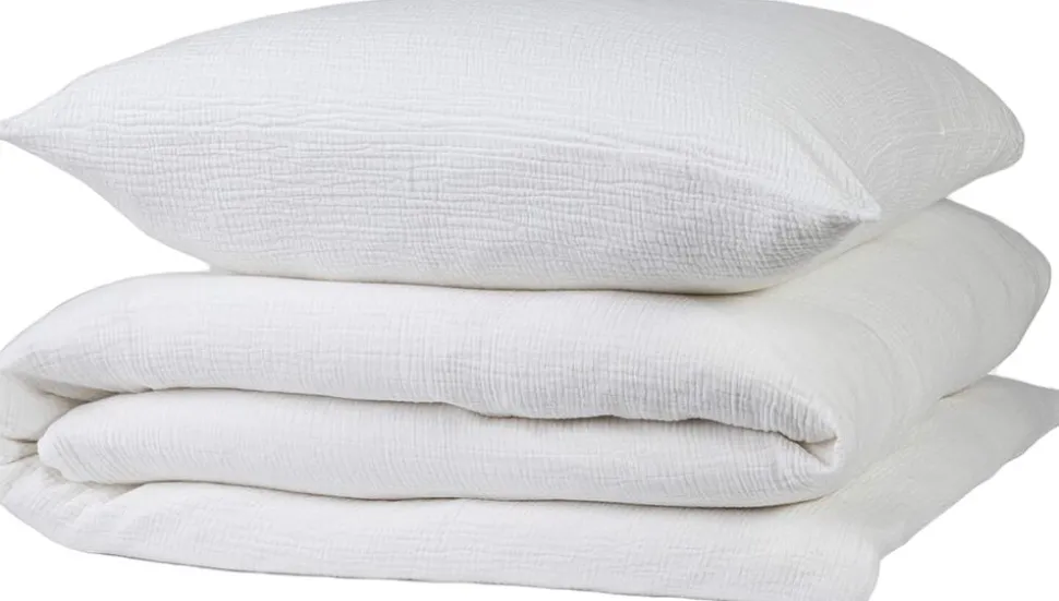 Stonewashed muslin sengesæt
