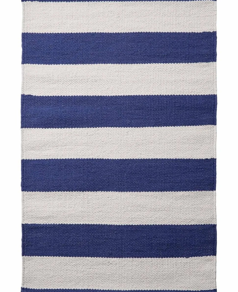stripe/blå-hvid, tæppe