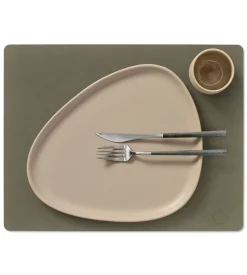 Table Mat Square L Nupo Army Green