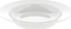 Tallerken dyb med fane Eventail 22 cm Hvid