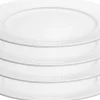 Tallerken flad Plissé 28 cm 4 stk. Hvid