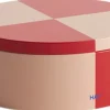 Tin Container-Round-Red and soft pi