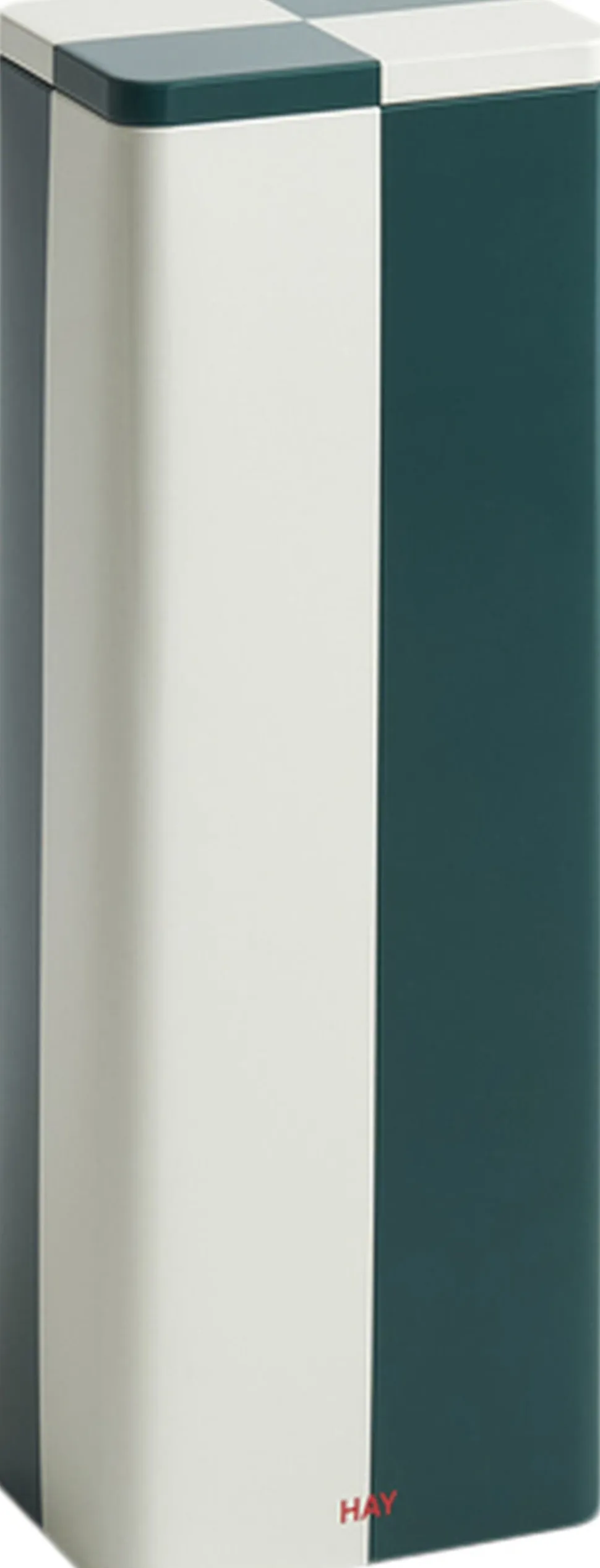Tin Container-Slim-Green and off-wh