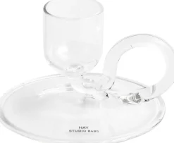 Tiny Candleholder-Curved-Clear