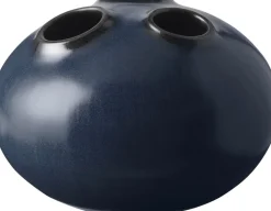 Trio vase, mørk blå, 11 cm