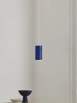 Tube Pendant, Deep Blue, Small