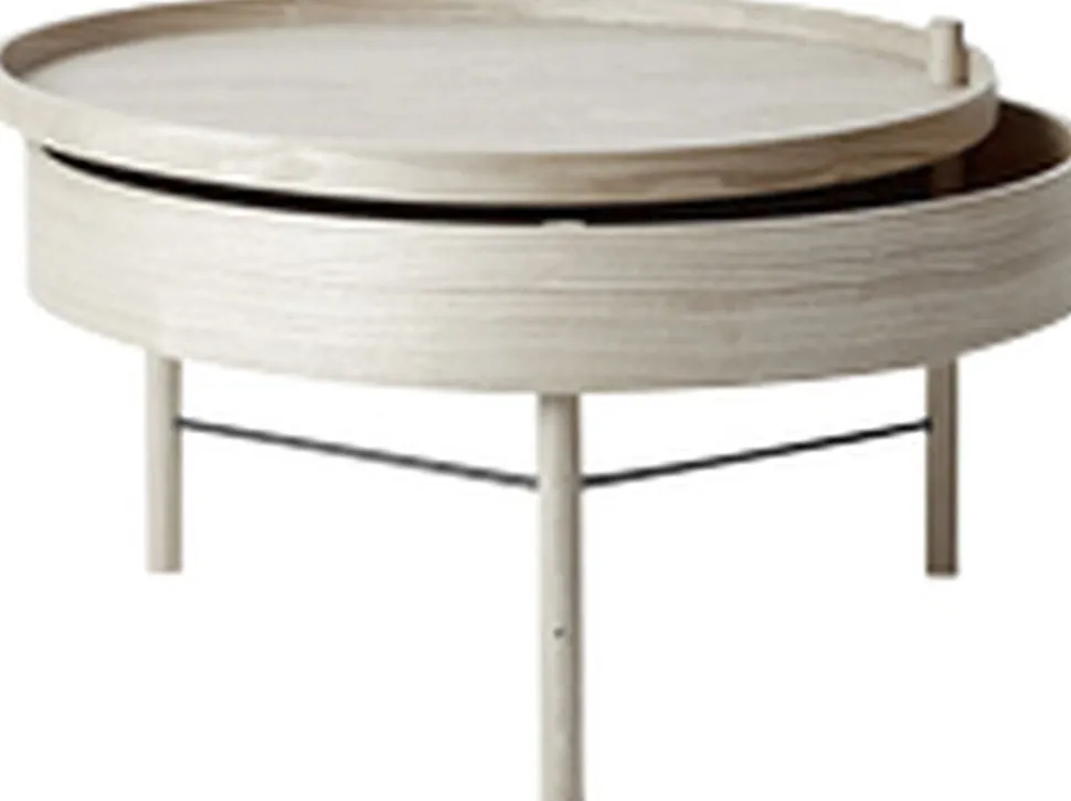 Turning Table, White Oak ø65 cm, Bl