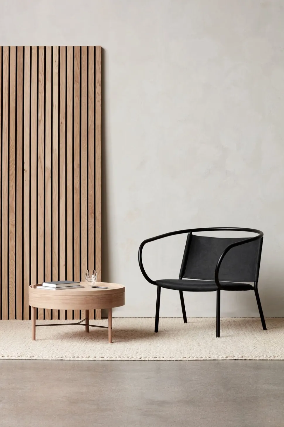Turning Table, White Oak ø65 cm, Bl