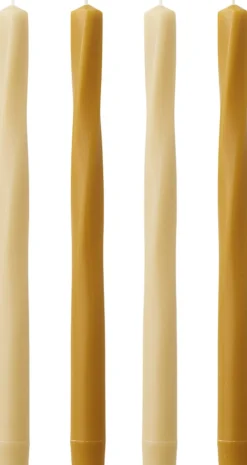 Twist Tapered Candle, H30, Warm, Se