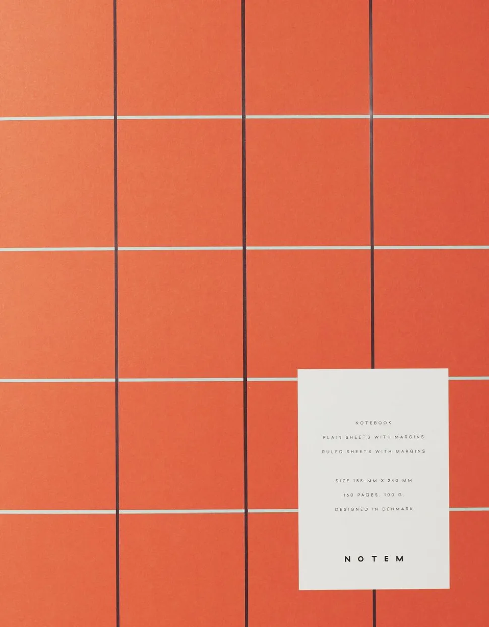 UMA Flat Lay Notebook - Large, Orange check
