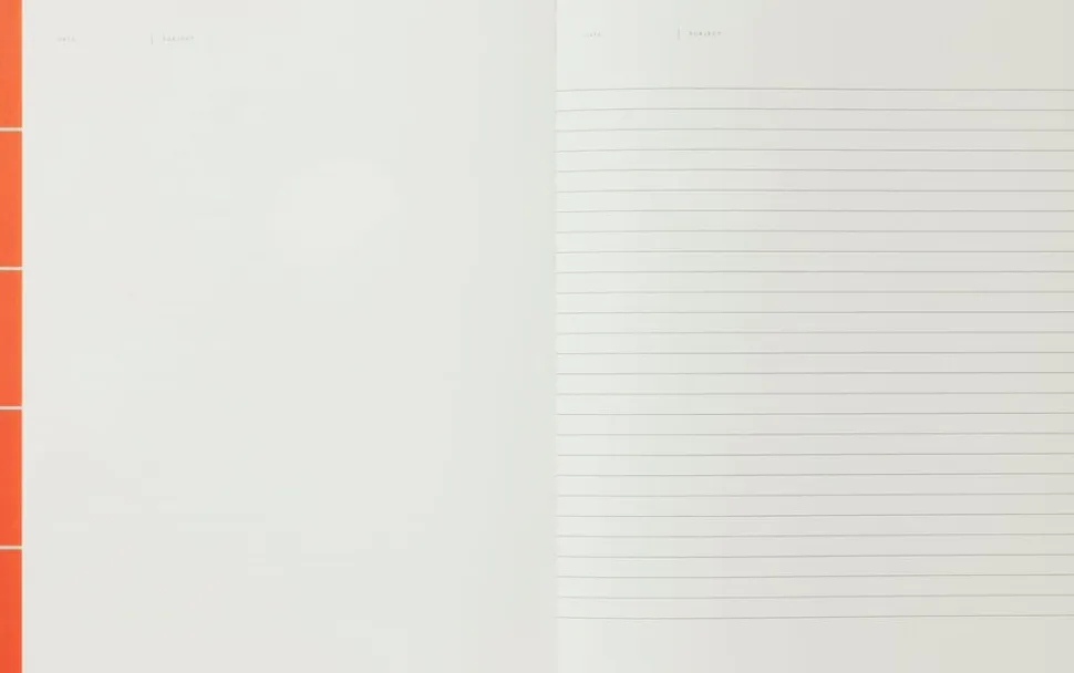 UMA Flat Lay Notebook - Large, Orange check