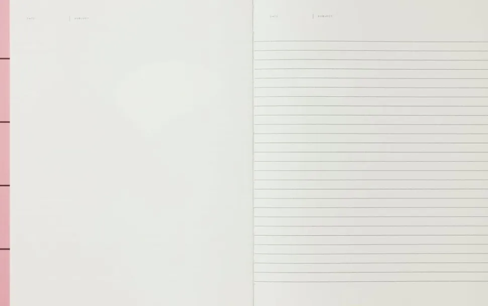 UMA Flat Lay Notebook - Large, Rose check