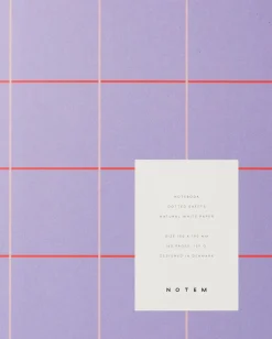 UMA Flat Lay Notebook - Medium, Lavender check