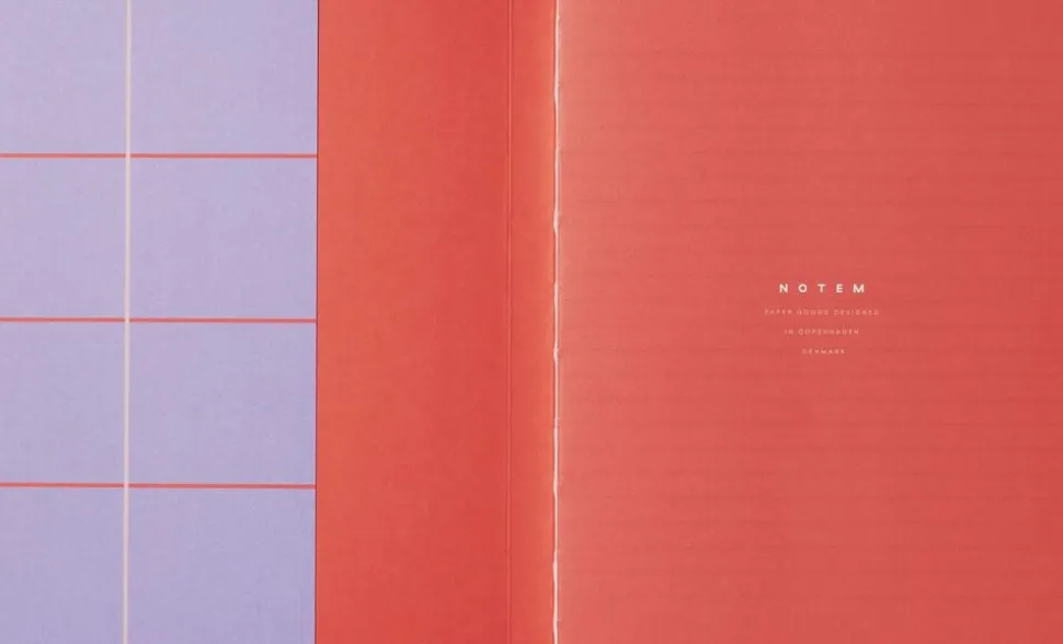 UMA Flat Lay Notebook - Medium, Lavender check