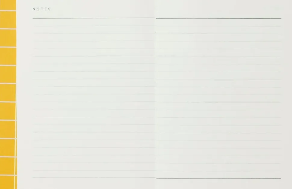 UMA Flat Lay Notebook - Small, Ochre check