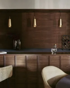 Umanoff, Pendant, Brass, Walnut