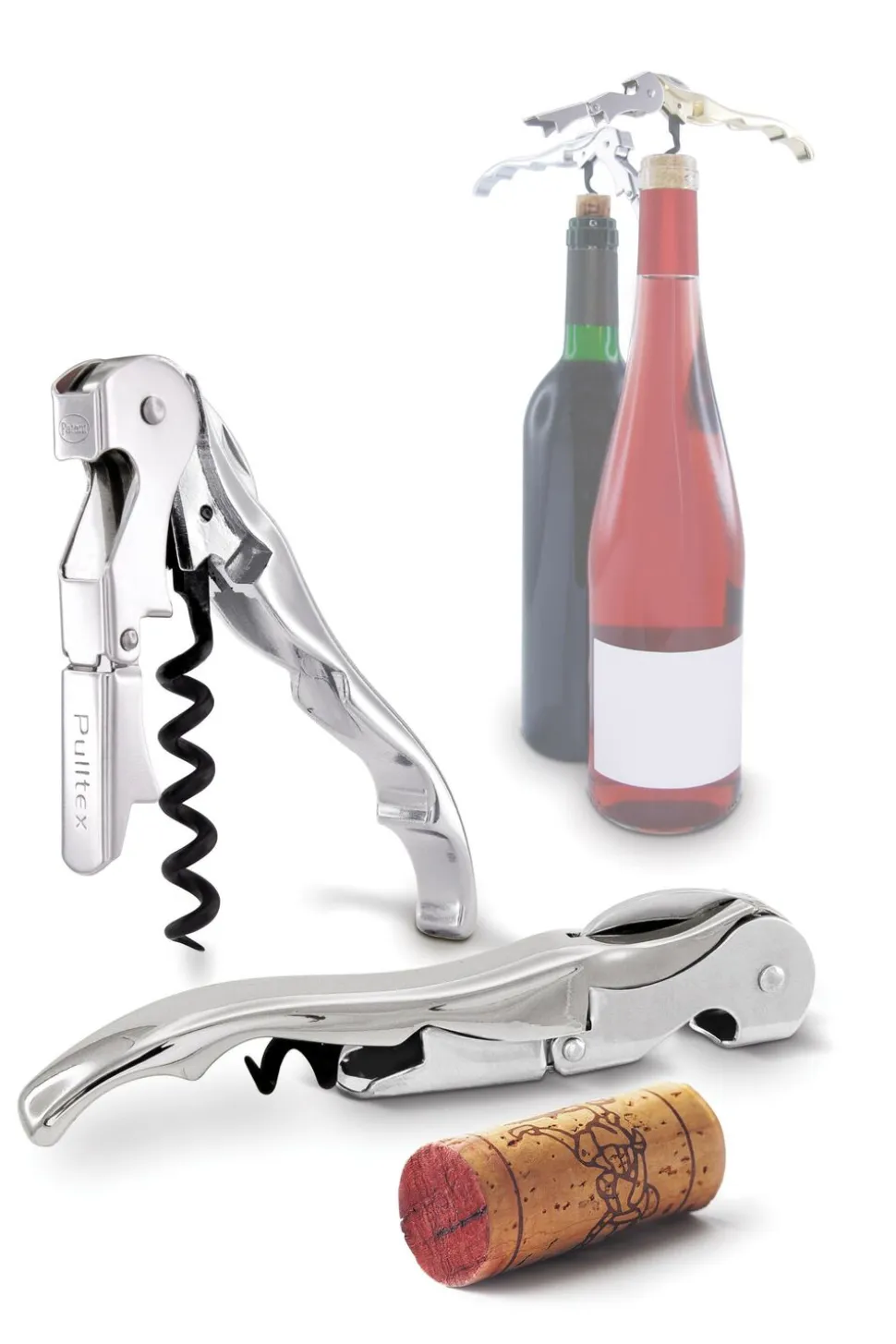 Vinåbner Pulltaps Classic silver m hylster