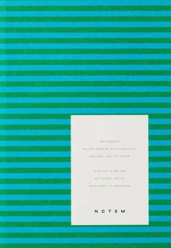 VITA Softcover Notebook - Small, Green Stripe