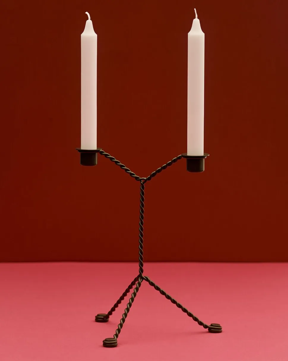 Wire Candleholder-Green