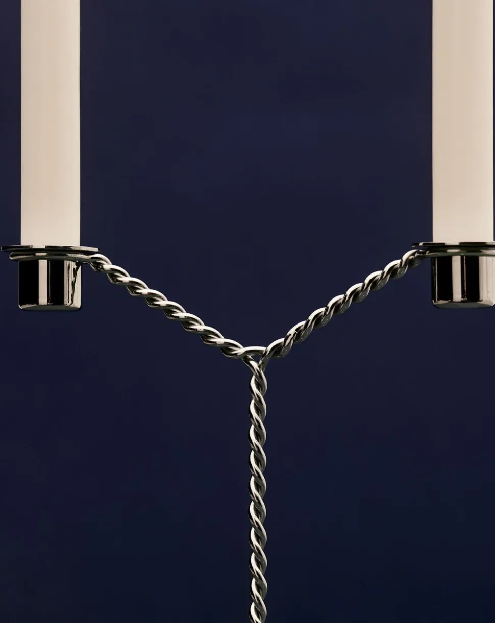 Wire Candleholder-Mirror