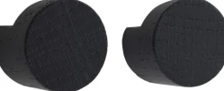 Wood knot, Black, 2 pcs