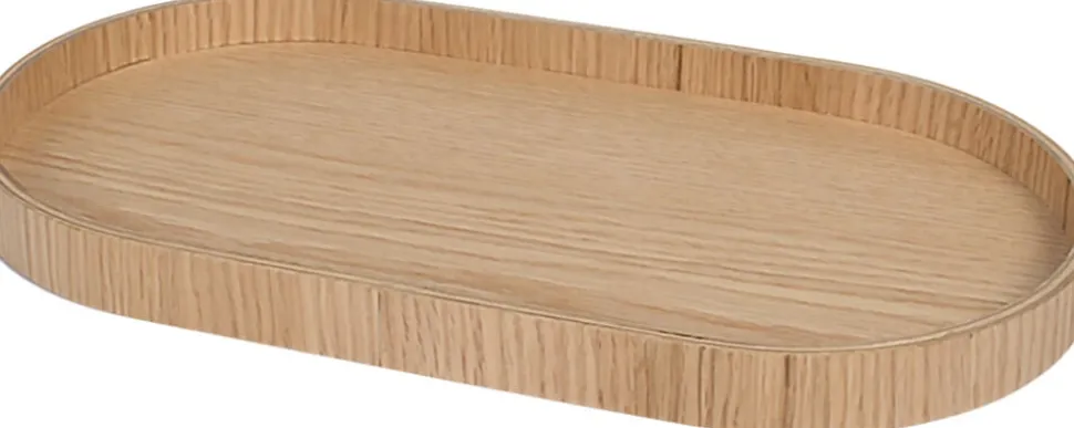 Wood Tray, Medium, Oak, 16,5x30x2 cm