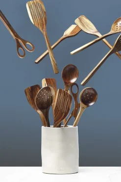 Wooden Utensil Skimmer Spatula XL